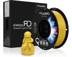 3D-printerfilament PETG-filament 175 mm klitvrij - sterke hechting en overhangprestaties - dimensionale nauwkeurigheid +/-003 mm - 10 kg/spoel (geel) - beste kwaliteit