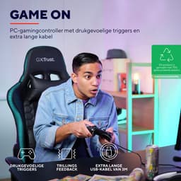 Trust GXT 541 Muta - Bedrade Controller - Geschikt voor PC - USB 2.0 - Zwart — thumbnail 2