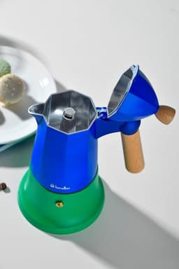 6 Cup Coffee Maker Blue and Green - Rainbow Collection — thumbnail 2