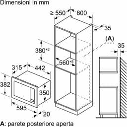 Bosch Serie 2 BEL623MS3 magnetron Inbouw Magnetron met grill 20 L 800 W Roestvrij staal — thumbnail 4