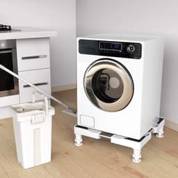 Wasmachine basis Verstelbare wasmachine basis voor wasmachine, droger en koelkast, wasmachine basis Draaglast Max 200 kg, Verstelbare breedte 45-65 cm, Hoogte 10-12 cm — thumbnail 4
