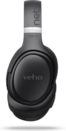 Veho ZB-4 - Koptelefoon - Bedraad en draadloos Hoofdband Oproepen/muziek USB Type-C Bluetooth Zwart, Grijs — thumbnail 2