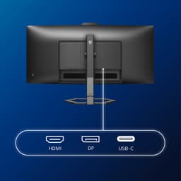 Philips 34E1C5600HE - QHD Curved Ultrawide Monitor - Webcam - Windows Hello - USB-C 65w - USB hub - 34 inch — thumbnail 12