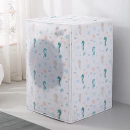 IBBO Shop - Wasmachine hoes - Wasmachine hoover - Wasmachine beschermer - Wasmachine overtrek - Waterdichte bescherming - Wasdroger beschermhoes - Hoes Cactus - tot 9 Kg - 63 x 62 x 85 cm - Zee paard — thumbnail 1