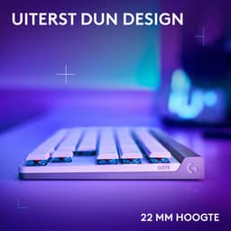 Logitech G515 Lightspeed TKL - Draadloos Gaming Toetsenbord - RGB - Qwerty US - Wit — thumbnail 3