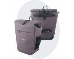 Voltano Luxe E-bike Fietstas 28L – Taupe – Pakaftas Met Laptop vak – 100% Waterdicht - Met Schouderband