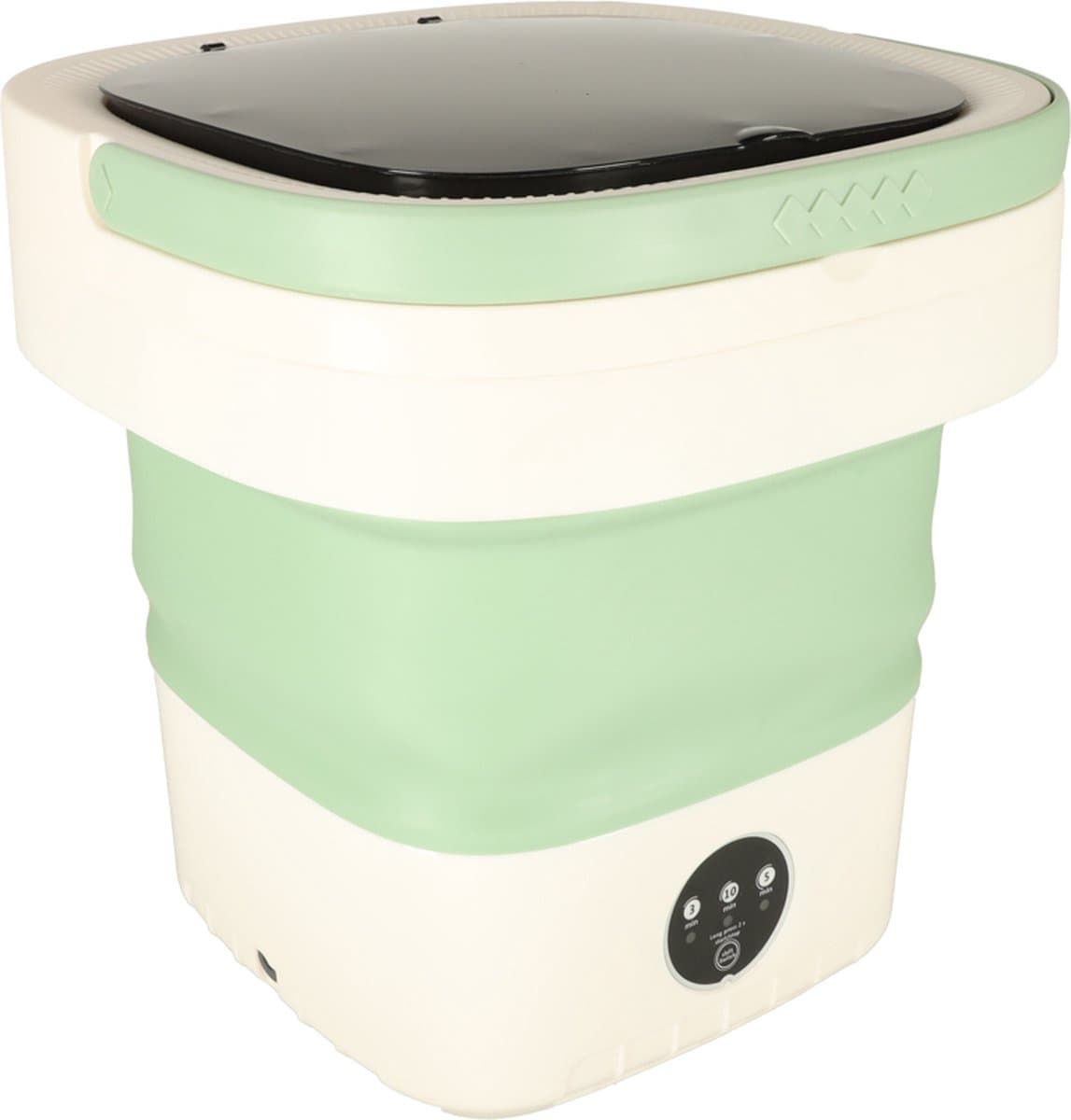 Mini Draagbare Kleine Opvouwbare Reiswasser Wasmachine - Kleding & Lingerie - 11L - Groen - Handig voor op reis of op de camping — afbeelding 1
