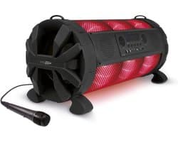 Caliber Partybox - Party Speaker met Microfoon - Karaoke - Disco - 200 Watt - Feestverlichting - 8 Uur Speeltijd (HPG619BTL)