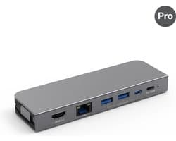 iMounts USB-C Docking Station 6-in-1 – HDMI 2.0 4K 60Hz – Ethernet – Grijs