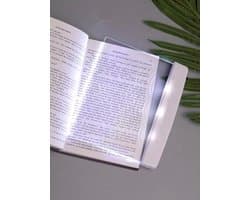 WiseGoods Platte Leeslamp LED - Lightpad - Boek Lamp Pagina - Boekenlegger Lamp - Bladzijde Verlichting - 14.5 x 17.2 x 1.5cm