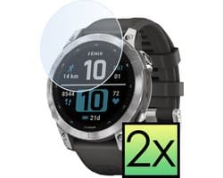 Screenprotector - 2 Stuks - Geschikt voor Garmin Fenix 7 - Extra Sterk - Tempered Glass - Gehard Glas - Beschermglas Screen Cover - Bescherm Protector voor Smartwatch