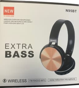 Wireless Stereo super bass Headphones FM Radio MP3 N95BT kleur Zwart — thumbnail 2