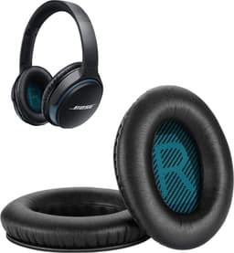 Set Oorkussens geschikt voor Bose QuietComfort 35 ii / 35 / 25 / 15 / 2 / Soundtrue - Soundlink Around-Ear AE2 / AE2W / AE2I - Oorkussens voor koptelefoon - Ear pads headphones zwart / blauw — thumbnail 1