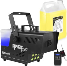Rookmachine - BeamZ RAGE1000LED met draadloze bediening + 5L rookvloeistof — thumbnail 1