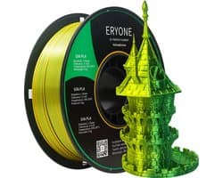 Eryone - Duo silk - Green + Yellow PLA Filament - 1Kg 1,75mm - Voor 3D-printer en 3D-pen - Groen en Geel