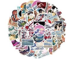Stickers - 50 stuks - Japans Thema - Stickers voor Muur, Laptop, Notitieboek, etc.