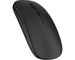 Trendfield Draadloze Muis - Oplaadbare Computermuis - Bluetooth - Ergonomische Muis met Stille Klik - Geschikt voor alle Laptops - Zwart