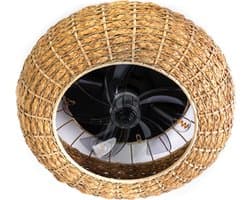 The Fan no.8 Nina plafond fan 50cm 4xE27 DC 20w Rattan 3xspeed/timer/summer+winter — afbeelding 1