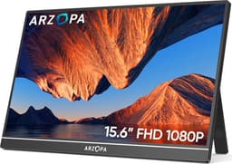 Arzopa Portable Monitor – A1 - Portable USB-C Monitor - 15.6 inch - 2023 - Full HD - Extra dun - 60Hz - PS5 - Xbox - PC - Laptop — thumbnail 1
