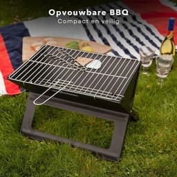 Opvouwbare Barbecue - Inklapbaar - Ideaal voor Camping, Strand & Park - 45x35x30cm - 2.7kg - Roostertang - Gemakkelijk Te Transporteren & Op Te Bergen - BBQ — thumbnail 4