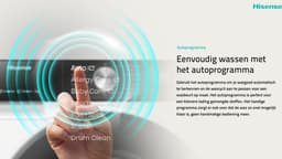 Hisense 3S Serie WF3S8043BW3/BLX - Wasmachine met Energielabel A -30% - 8kg - 72dB (A) - Steam Wash -1400 toeren - Power Wash 49' - ConnectLife - Inhoud Trommel 54 Liter — thumbnail 22