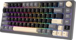 Royal Kludge RKM75 - RGB Mechanisch Gaming Toetsenbord - Met Display - Foam Touch - Phantom Black - Bluetooth - Hot Swappable Switch - Blue Switches - Inclusief Stofkap — thumbnail 1