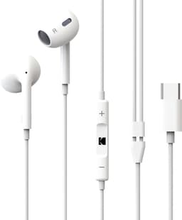 Kodak 210 USB-C Oortjes – Bedrade In-Ear Koptelefoon – Microfoon – USB-C aansluiting – Zwart — thumbnail 1