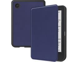 Hoes Geschikt voor Kobo Clara BW - Luxe E-reader Bescherm Case - Hoesje Book Cover - Donkerblauw