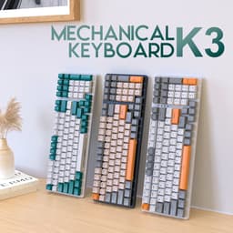 Fuegobird K3 Mechanisch Gaming Toetsenbord - 100keys - Rood Switch - QWERTY - Mechanical RGB Backlight Keyboard - Shimmer — thumbnail 5