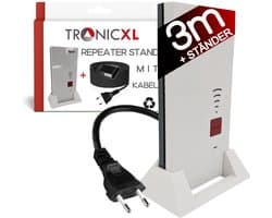 TronicXL repeater standaard met kabelverlenging 3m geschikt voor Fritz Repeater 2400 1160 1750e AVM Fritz! – W LAN Houder - stand (3 m Kabel + standaard)