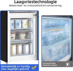 CHiQ FBM260L - Koel-vriescombinatie - 262 Liter - 39 dB - Donker RVS - Low Frost - 12 jaar garantie op compressor — thumbnail 5