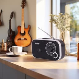 Denver FM Radio Retro - Noodradio / Noodpakket - Werkt op batterij of netstroom - Keukenradio - Draagbare Radio - TR51 - Zwart — thumbnail 5