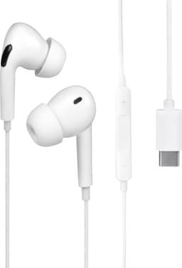 Nuvance Oortjes met Draad - USB-C Aansluiting - Oordopjes met Draad - In-Ear Oortjes met Draad en Microfoon - Wit — thumbnail 1