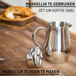 VeoHome RVS Franse Pers - 1 Liter - Duurzaam, Dubbelwandig & Eco-vriendelijk voor Perfecte Koffie — thumbnail 4