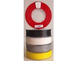 Kexcelled PLA Combideal - 3D Printer Filament - 5 x 500g (Rood, Zwart, Wit, Grijs, Geel) - 1.75mm
