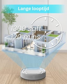 2-in-1 Robotstofzuiger met Laadstation - Met Dweilfunctie (Excl. Dweilaccessoires) - 3.0 Technologie - 120 min. - Robotstofzuigers - Dweilrobot - Huisdieren - Stofzuiger - Spraakbesturing & App - Beige — thumbnail 2