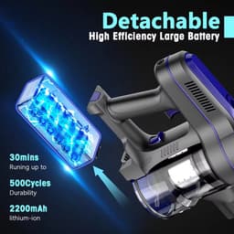 John Yarock Steelstofzuiger Draadloos - Zonder Zak - Op Accu - 4-in-1 - Op Batterij - 180W - Vacuum Cleaner - Draadloze stofzuiger — thumbnail 4