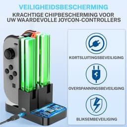OneGamer® - Oplader voor Nintendo Switch Joy-Con - Oplaadstation - OLED Model Verenigbaar - LED Indicatie - Draagbaar — thumbnail 3