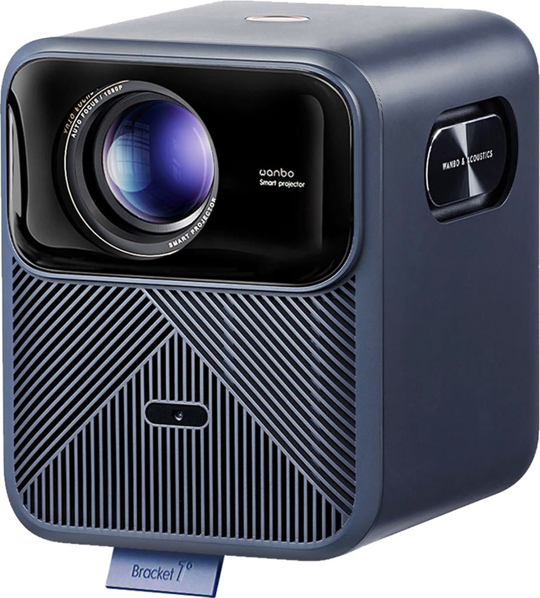 Wanbo Mozart 1 Pro Projector, Android TV 11, 900 ANSI Lumens, Native 1080P, 16W Luidspreker, Chromecast Ingebouwd, Auto Focus/Object Avoidance/ Auto Keystone Correction — afbeelding 1