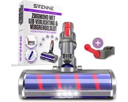 SVENNE® Zuigmond met LED Verlichting geschikt voor Dyson V15 / V11 / V10 / V8 / V7 - Mondstuk Parketborstel Accessoires en Onderdelen voor Steelstofzuiger - Opzetstuk Borstel - Wasbaar