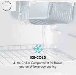 Klarstein Cool Kid - Drankenkoelkast, minikoelkast, minibar, 66 liter inhoud, 109 kWh/jaar, vrijstaand, 45 x 63 x 51 cm (B x H x D), 42 dB, grijs / geborsteld roestvrij staal - 4L - voor Bar - Drankkoelkast - Drankenkoeler — thumbnail 4