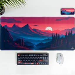 XXL Gaming Muismat Twilight Valley – 90x40 cm – Antislip Onderlegger — thumbnail 1