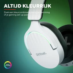 Trust GXT491W Fayzo - Draadloze Gaming Headset voor PS5 - PC - USB Dongel & Bluetooth - Wit — thumbnail 4