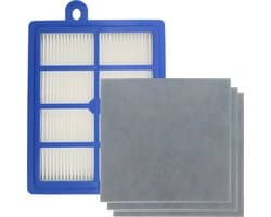 1x HEPA en 3x invoer filter set geschikt voor Philips Performer Expert, Silent, PerformerPro - Vervanging onderdeel