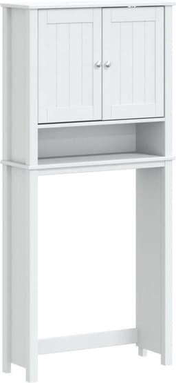 Wasmachine ombouw - Kast - Opbouwmeubel - Verhoger - Wasmachine meubel - Opbergkast - Hout - Wit — thumbnail 3