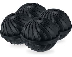 wasbol set van 4 - voor wasmachines - tot 90°C - huidvriendelijk - zwart