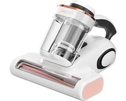 JIGOO J300 Dual-Cup Smart Anti-Mijt Stofzuiger Voor Bed, 13KPa Zuigkracht, 55 Celsius Hete Lucht, UV Licht, 99,9% Verwijdert Mijten, 0,5L Stofbeker