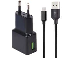 Usb stekker - Oplader geschikt voor Samsung adaptive fast charging - 15w - usb a naar usb c - 1 meter - zwart