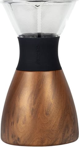 Asobu Pour Over Insulated Coffee Maker - Zwart / Wood — thumbnail 1