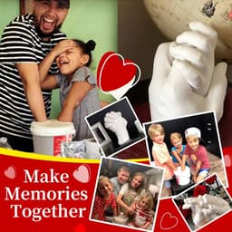3D Hand Casting Kits voor Paar | Verjaardagscadeaus voor Paar | Cadeaus voor Bruiloft Verjaardag | Verlovingscadeaus | Pottenbakkerset voor Volwassenen | Geschenken voor Haar en Hem — thumbnail 3